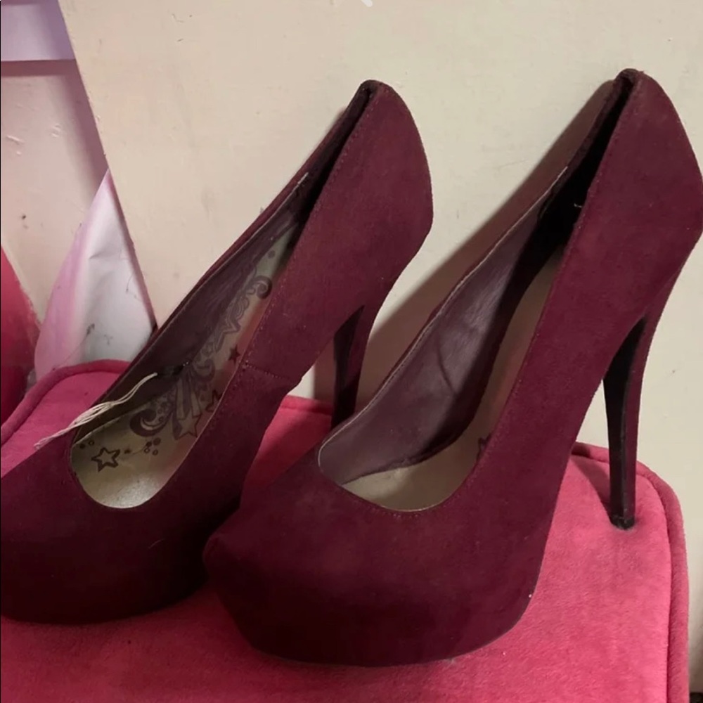 Burgundy heels